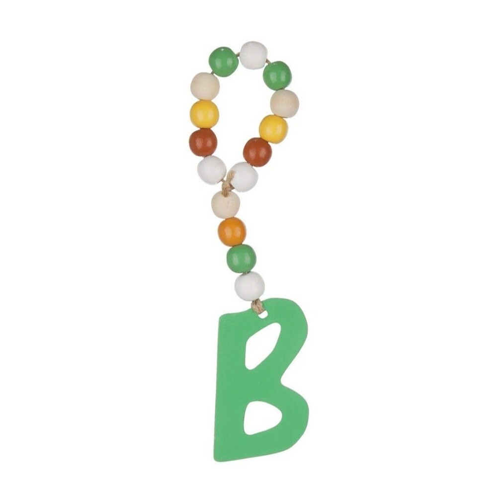 Letter B Monogrammed Hanging Decor Multicolored Fall Autumn Holiday Thanksgiving